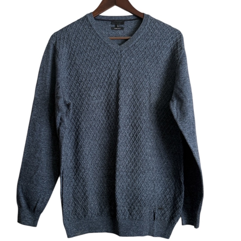 O’stin Blue Cotton Blend Sweater sz L